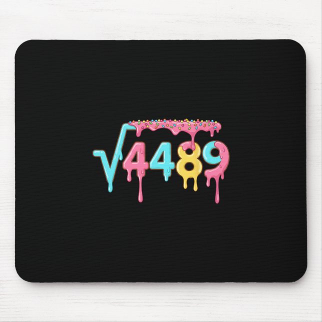 67 Ice Cream Drip Meme Square Root 4489 Slang Math Mouse Pad (Front)