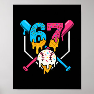 67 Ice Cream Drip Sell Meme Six Seven Gen Alpha Sl Poster