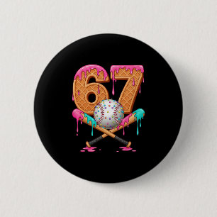 67 Ice Cream Drip Sell Number 67 Player 67th Birth 6 Cm Round Badge