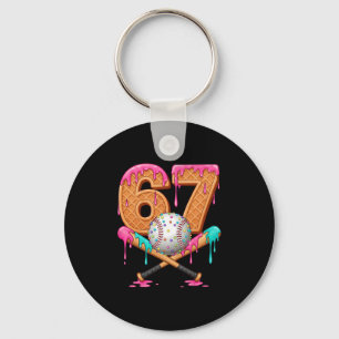 67 Ice Cream Drip Sell Number 67 Player 67th Birth Key Ring