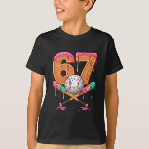 67 Ice Cream Drip Sell Number 67 Player 67th Birth T-Shirt