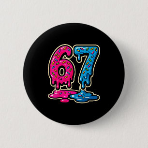 67 Ice Cream Meme Six Seven 6 Cm Round Badge