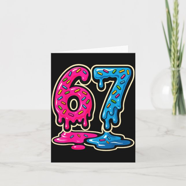 67 Ice Cream Meme Six Seven  Card (Front)