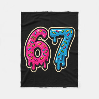 67 Ice Cream Meme Six Seven Fleece Blanket