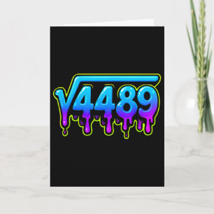 67 Ice Meme Square Root 4489 Slang Math Teacher  Card