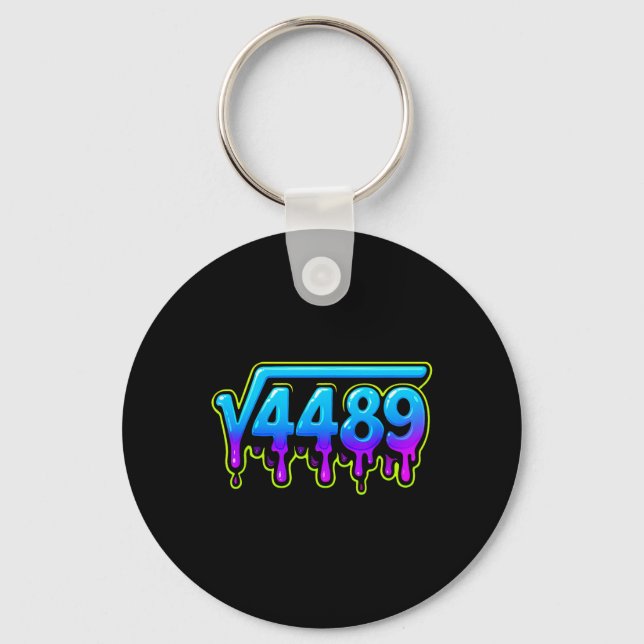 67 Ice Meme Square Root 4489 Slang Math Teacher  Key Ring (Front)