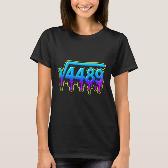 67 Ice Meme Square Root 4489 Slang Math Teacher  T-Shirt (Front)