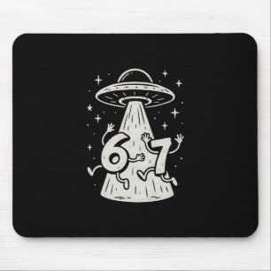 67 Internet Meme Ufo Six Seven Viral Trend Gen Alp Mouse Pad