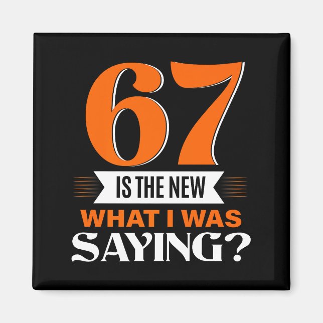 67 Is The New What I Was Saying Funny 67th Birthda Magnet (Front)