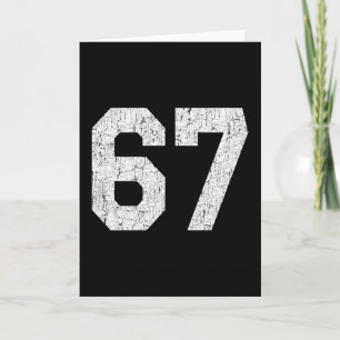 #67 Jersey Uniform Varsity Sports Number  Card