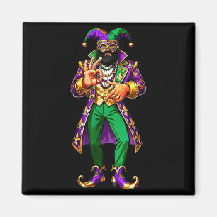 67 Jester Man Mardi Gras Six Seven Meme Gen Alpha Magnet
