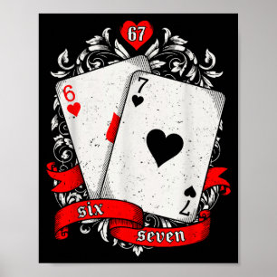 67 Ker Meme Card Art Lucky Hand Retro Aesthetic De Poster