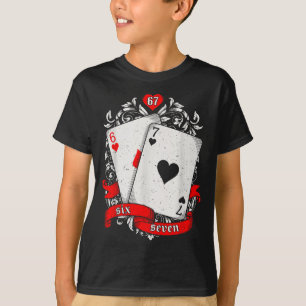 67 Ker Meme Card Art Lucky Hand Retro Aesthetic De T-Shirt