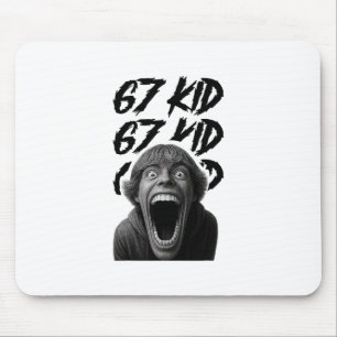 67 Kid 67 Meme Six Seven 6-7 Funny Internet Joke V Mouse Pad