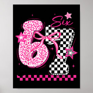 67 Leopard Checkered Funny Six Seven Meme 6-7 Teac Poster