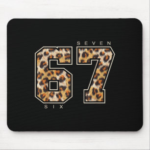 67 Leopard Pattern Retro Sixty Seven Animal Skin S Mouse Pad