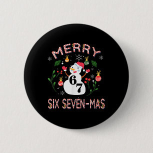 67 Mas Meme Candy Cane Six Seven Kids Men Women Ch 6 Cm Round Badge
