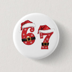 67 Mason Let's Get Sandy Christmas 67 Meme Funny 3 Cm Round Badge
