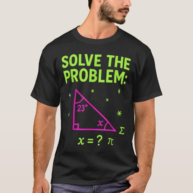 67 Math Meme Solve The Problem Funny Teachers Stud T-Shirt (Front)