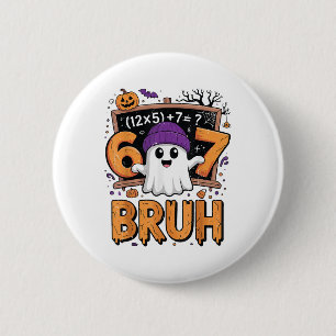 67 Math Teacher Halloween Costume Mathematics Math 6 Cm Round Badge