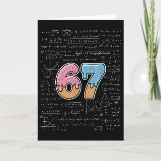 67 Math Teacher Mathematics 67th Number Ice Cream  Card