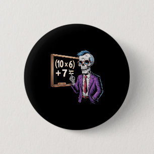 67 Math Teacher Meme Brainrot Six Seven Halloween 6 Cm Round Badge