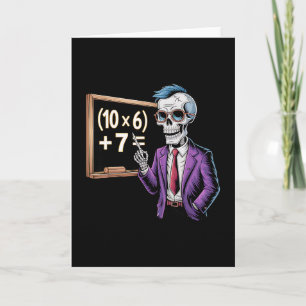 67 Math Teacher Meme Brainrot Six Seven Halloween Card