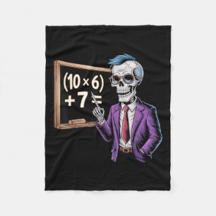 67 Math Teacher Meme Brainrot Six Seven Halloween Fleece Blanket