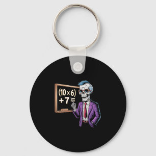 67 Math Teacher Meme Brainrot Six Seven Halloween  Key Ring