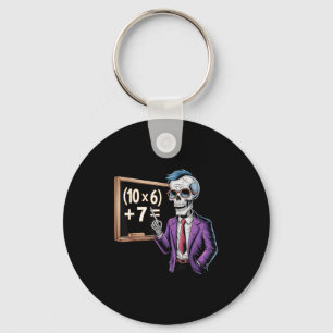 67 Math Teacher Meme Brainrot Six Seven Halloween Key Ring