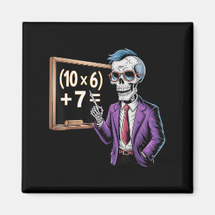 67 Math Teacher Meme Brainrot Six Seven Halloween  Magnet