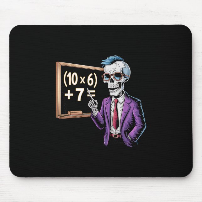 67 Math Teacher Meme Brainrot Six Seven Halloween  Mouse Pad (Front)