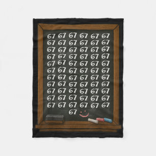 67 Math Teacher Overload Six Seven Brainrot Meme C Fleece Blanket
