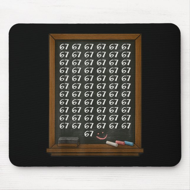 67 Math Teacher Overload Six Seven Brainrot Meme C Mouse Pad (Front)