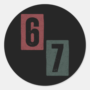 67 Meme 1 Classic Round Sticker