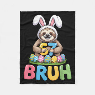 67 Meme 6 7 Bruh Six Seven Easter Sloth Kids Boys Fleece Blanket