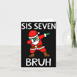67 Meme 6 7 Funny Christmas Dabbing Santa Six Seve Card
