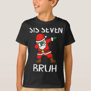 67 Meme 6 7 Funny Christmas Dabbing Santa Six Seve T-Shirt