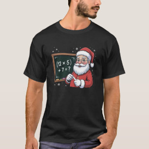67 Meme 6 7 Funny Santa Christmas Six Seven Math T T-Shirt