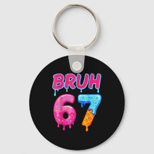 67 Meme 6 7 Numbers Ice Cream Six Seven Bruh Funny Key Ring