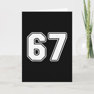 67 Meme 6 7 Numbers Six Seven Funny Boys Kids  Card