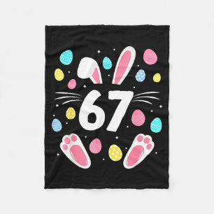 67 meme 6 7 six seven easter bunny kids boys girls fleece blanket