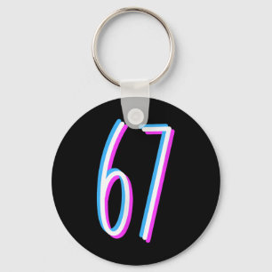 67 Meme 6 7 Six Seven Number Costume  Key Ring
