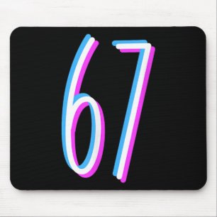 67 Meme 6 7 Six Seven Number Costume  Mouse Pad