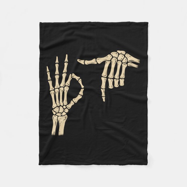 67 Meme 6 7 Skeleton Halloween Six Seven Gen Alpha Fleece Blanket (Front)