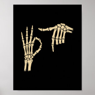 67 Meme 6 7 Skeleton Halloween Six Seven Gen Alpha Poster