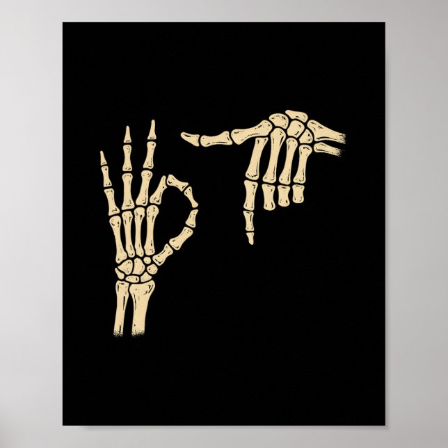 67 Meme 6 7 Skeleton Halloween Six Seven Gen Alpha Poster (Front)