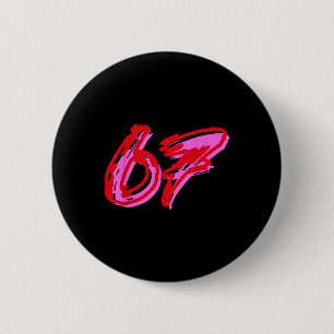 67 Meme 6 Cm Round Badge