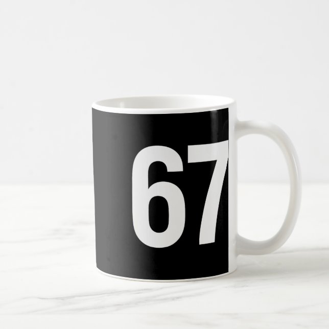 67 Meme Alpha Gen-z Aura Energy Style  Coffee Mug (Right)