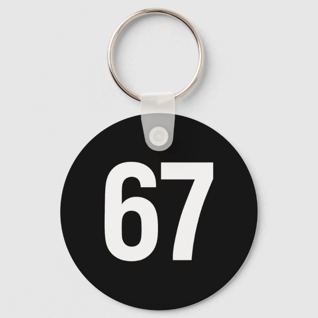 67 Meme Alpha Gen-z Aura Energy Style  Key Ring (Front)